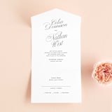 "Stacked Script" - Savvy Wedding Invitations in Classic by Olivia Kanaley Inman - Front Open