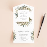 "Wedding Festive" - Savvy Wedding Invitations in Frost by Chris Griffith - Front Open