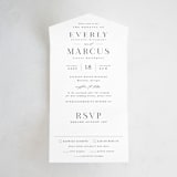 "Everly" - Savvy Wedding Invitations in Snow by Hooray Creative - Front Open