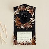 "Falling into Love" - Savvy Wedding Invitations in Rustic by Chris Griffith - Front Open