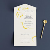 "Ophelia" - Savvy Wedding Invitations in Golden by Mere Paper - Front Open