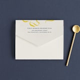 "Ophelia" - Savvy Wedding Invitations in Golden by Mere Paper - Closed