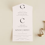 "Genevieve" - Savvy Wedding Invitations in Cream by Sandra Picco Design - Front Open