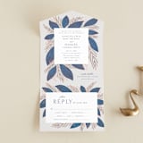 "Bouquet" - Savvy Wedding Invitations in Cobalt by Jen Owens - Front Open