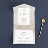 "Gossamer" - Savvy Wedding Invitations in Sandstone by Kate Ahn - Front Open