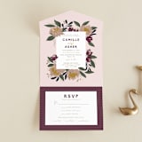"Wild Peonies" - Savvy Wedding Invitations in Blush by Cindy Reynolds - Front Open