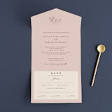 "Delicate monogram" - Savvy Wedding Invitations in Blush by Lucrecia Caporale - Front Open