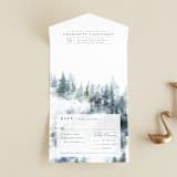"painted woods" - Savvy Wedding Invitations in Rain by Anne Kostecki - Front Open