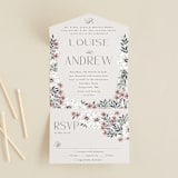"Illuminated Storybook" - Savvy Wedding Invitations in Linen by Alethea and Ruth - Front Open