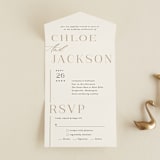 "Left Stack" - Savvy Wedding Invitations in Vanilla by Alethea and Ruth - Front Open