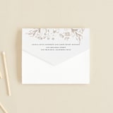 "Sketched Flora" - Savvy Wedding Invitations in Cream by Paper Raven Co. - Closed