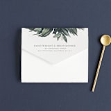 "Vintage Botanicals" - Savvy Wedding Invitations in Sage by GeekInk Design - Closed