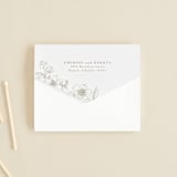 "Floral Ampersand Monogram" - Savvy Wedding Invitations in Toffee by Amanda Day - Closed