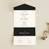 "Simple Elegance" - Savvy Wedding Invitations in Onyx by Monika Konieczna - Front Open