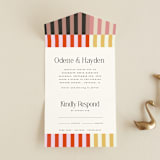 "Quilted Grid" - Savvy Wedding Invitations in Petal by Morgan Kendall - Front Open