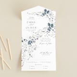 "Violet Cascade" - Savvy Wedding Invitations in Violet by Nicoletta Savod - Front Open