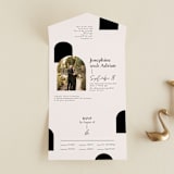 "view to behold" - Savvy Wedding Invitations in Onyx by letterfix - Front Open