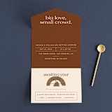"Private Affair" - Savvy Wedding Invitations in Cinnamon by Nazia Hyder - Front Open