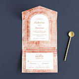 "Moroccan Jewel" - Savvy Wedding Invitations in Sepia Sunset by Zhay Smith - Front Open