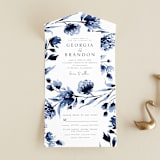 "A Wedding Watercolor" - Savvy Wedding Invitations in Cornflower by Chris Griffith - Front Open