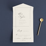 "Modernline" - Savvy Wedding Invitations in Cotton by April Astudillo - Front Open