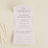 "Coco" - Savvy Wedding Invitations in Linen by Carly Reed Walker - Front Open