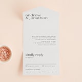 "Align" - Savvy Wedding Invitations in Linen by JoAnn Jinks - Front Open