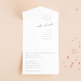"Slate" - Savvy Wedding Invitations in Bridal Veil by Up Up Creative - Front Open
