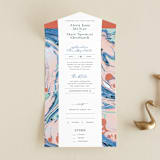 "Mod Marble" - Savvy Wedding Invitations in Maraschino by A Real Peach Studio - Front Open