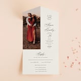 "Tandem" - Savvy Wedding Invitations in Buttercream by Jessica Williams - Front Open