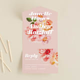 "July Garden" - Savvy Wedding Invitations in Petal by Olivia Kanaley Inman - Front Open