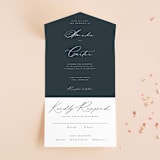 "Modern Vintage" - Savvy Wedding Invitations in Jade by Emily Betts - Front Open