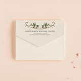 "Vintage Print" - Savvy Wedding Invitations in Licorice by GeekInk Design - Closed