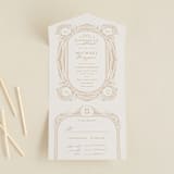 "Timeless" - Savvy Wedding Invitations in Terracotta by Jen Owens - Front Open
