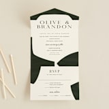 "Warner" - Savvy Wedding Invitations in Emerald by Carrie ONeal - Front Open