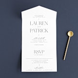 "Modern Type" - Savvy Wedding Invitations in Moon by Heather Cairl - Front Open