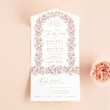 "Floral Arch" - Savvy Wedding Invitations in Spring by Phrosné Barwood - Front Open