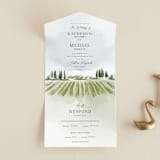 "Estate" - Savvy Wedding Invitations in Sky by Rebecca Durflinger - Front Open