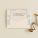 "Checker Wash" - Savvy Wedding Invitations in Ivory by Baumbirdy - Closed