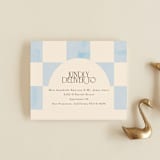 "Checker Wash" - Savvy Wedding Invitations in Ivory by Baumbirdy - FREE Recipient Addressing