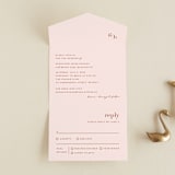 "Mod Initials" - Savvy Wedding Invitations in Rust by Genna Blackburn - Front Open
