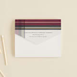 "Holiday Tartan" - Savvy Wedding Invitations in Cranberry by Erin Deegan - Closed