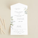 "Fleur" - Savvy Wedding Invitations in Lily by Everett Paper Goods - Front Open