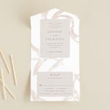 "Modern Rings" - Savvy Wedding Invitations in Blush by Hooray Creative - Front Open