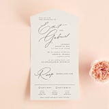 "Scripted Names" - Savvy Wedding Invitations in Ecru by Hooray Creative - Front Open