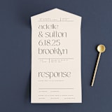 "Brooks" - Savvy Wedding Invitations in Vanilla by Kristie Kern - Front Open