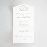 "Romantic Wreath" - Savvy Wedding Invitations in Chantilly by Wildfield Paper Co - Front Open