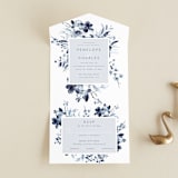 "Love Story" - Savvy Wedding Invitations in Indigo by Leah Bisch - Front Open