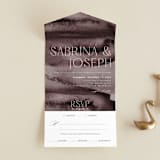 "Layers" - Savvy Wedding Invitations in Truffle by Yaling Hou Suzuki - Front Open