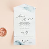 "Ocean Vibes" - Savvy Wedding Invitations in Sky by Marina Onoprienko - Front Open